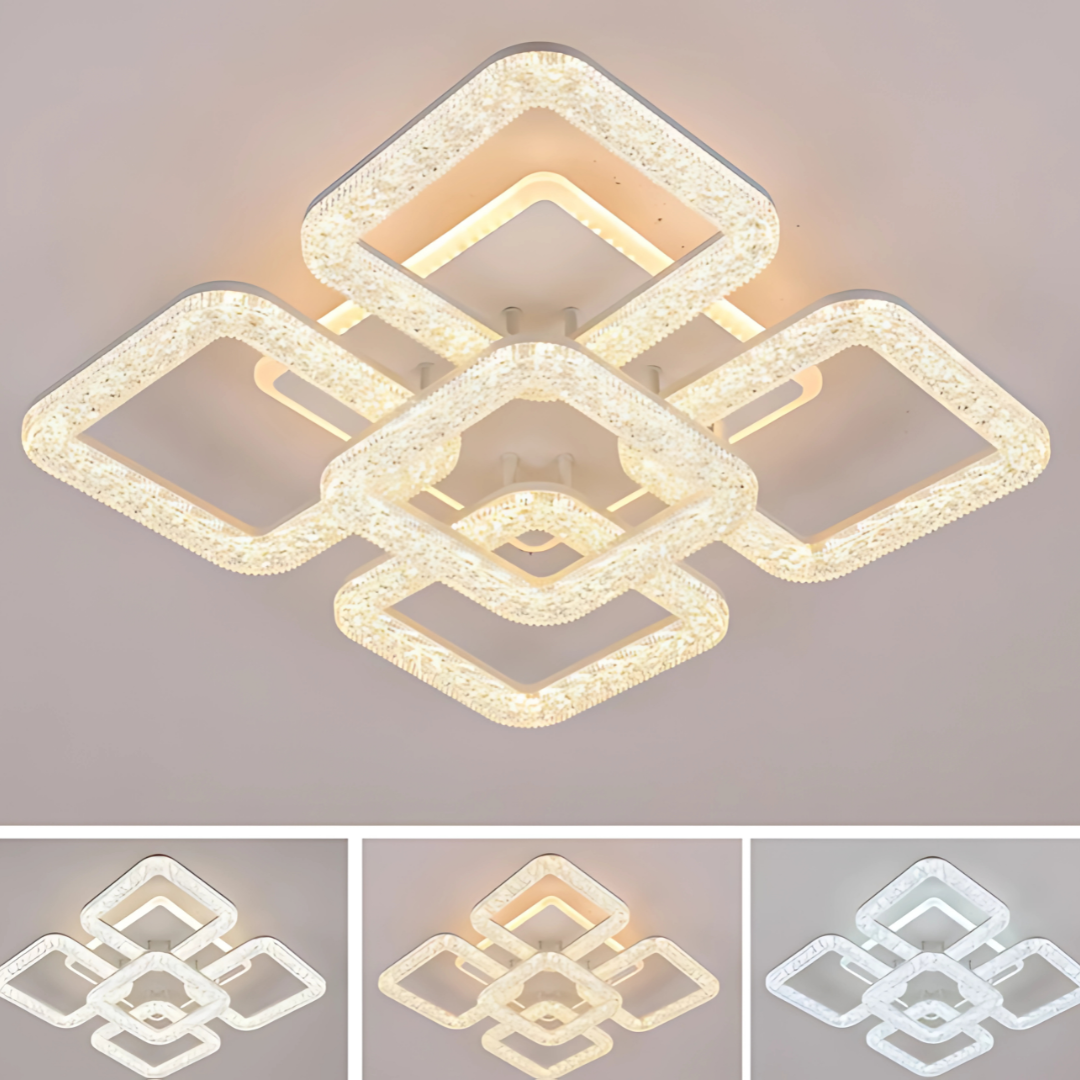 Πολυέλαιος LED Astrid με τηλεχειριστήριο, 134W, με δυνατότητα ρύθμισης ρύθμισης, Λευκοί πολυέλαιοι LED με τηλεχειριστήριο Προεπιλεγμένος τίτλος Alessandro Design