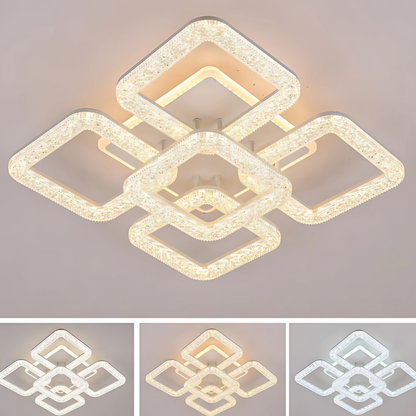 Πολυέλαιος LED Astrid με τηλεχειριστήριο, 134W, με δυνατότητα ρύθμισης ρύθμισης, Λευκοί πολυέλαιοι LED με τηλεχειριστήριο Προεπιλεγμένος τίτλος Alessandro Design
