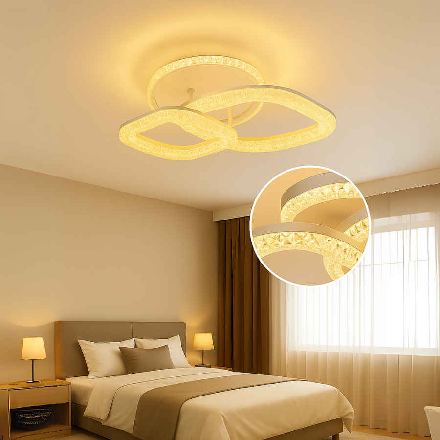 Asgard LED Chandelier 29W with Remote Control, Dimmable Light, White LED Chandeliers with Remote Control Προεπιλεγμένος τίτλος Alessandro Design