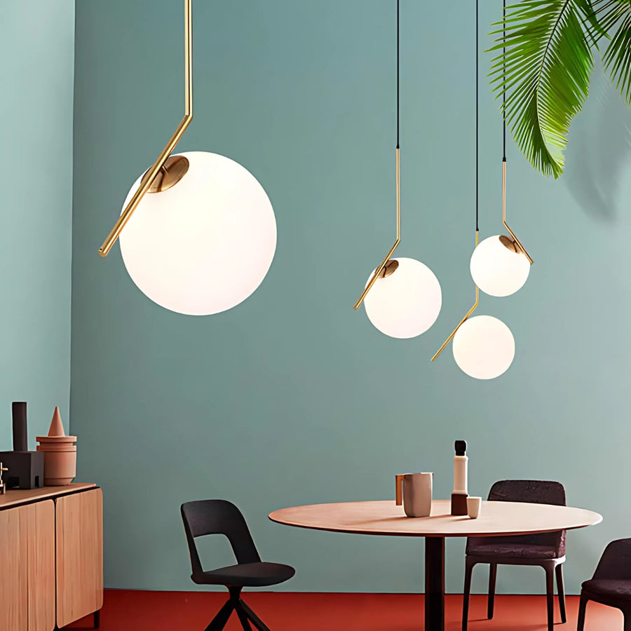 Πολυέλαιος LOFT Haven, 1x E27, Golden White, Metal, Ρυθμιζόμενο ύψος, Modern Modern Chandeliers Προεπιλεγμένος τίτλος Alessandro Design