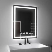 Ορθογώνιος καθρέφτης LED, 45x60 cm, Verite MotionGlow Marcello, Σύστημα αποθαμβώματος, Ρολόι & Θερμόμετρο, Dimable Marcello Mirrors Προεπιλεγμένος τίτλος Alessandro Design