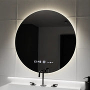 LED Στρογγυλός καθρέφτης, 70 cm, Serenite MotionGlow Marcello, Σύστημα αποθαμβώματος, Ρολόι & Θερμόμετρο, Dimable Mirrors Marcello Προεπιλεγμένος τίτλος Alessandro Design