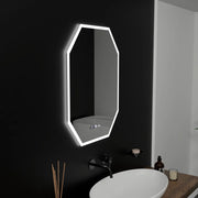 Καθρέφτης LED Polygon, 60X80cm, Hexaluce Marcello MotionGlow Sensor, De-fogging System, Clock & Thermometer, Dimabila Marcello Mirrors Προεπιλεγμένος τίτλος Alessandro Design