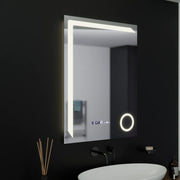 Ορθογώνιος καθρέφτης LED, 60x80cm, Precision MotionGlow Marcello, Σύστημα αποθαμβώματος, Ρολόι & Θερμόμετρο, Καλλυντικός Μεγεθυντικός φακός, Καθρέφτες Dimable Marcello Προεπιλεγμένος τίτλος Alessandro Design