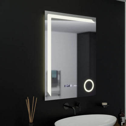 Ορθογώνιος καθρέφτης LED, 60x80cm, Precision MotionGlow Marcello, Σύστημα αποθαμβώματος, Ρολόι & Θερμόμετρο, Καλλυντικός Μεγεθυντικός φακός, Καθρέφτες Dimable Marcello Προεπιλεγμένος τίτλος Alessandro Design
