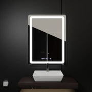 Ορθογώνιος καθρέφτης LED, 60x80 cm, αισθητήρας Wizz MotionGlow Marcello, Σύστημα αποθαμβώματος, Ρολόι & Θερμόμετρο, Καθρέφτες Dimabila Marcello Προεπιλεγμένος τίτλος Alessandro Design