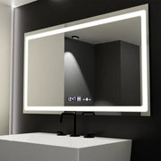 Ορθογώνιος καθρέφτης LED, 120X70cm, Αισθητήρας Radiant MotionGlow Marcello, Σύστημα αποθολώματος, Ρολόι & Θερμόμετρο, Dimable Marcello Mirrors Προεπιλεγμένος τίτλος Alessandro Design