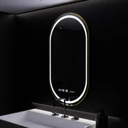 Οβάλ καθρέφτης LED, 50x80 cm, αισθητήρας Roven Marcello MotionGlow, Σύστημα αποθολώματος, Ρολόι & Θερμόμετρο, Καθρέφτες Dimable Marcello Προεπιλεγμένος τίτλος Alessandro Design
