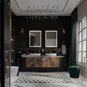 Ορθογώνιος καθρέφτης LED, 50x70 cm, Verite Royale Gold Motion Glow Marcello, Σύστημα αποθαμβώματος, Ρολόι & Θερμόμετρο, Dimable Καθρέφτες Marcello Προεπιλεγμένος τίτλος Alessandro Design