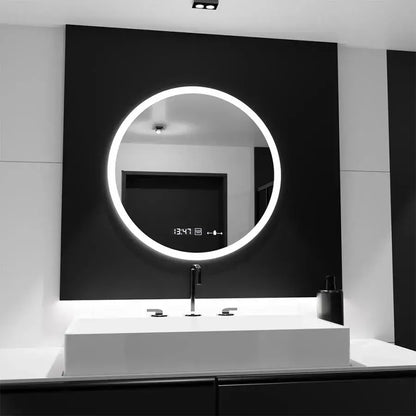 LED Στρογγυλός καθρέφτης 50cm Giulia Sensor MotionGlow Marcello Σύστημα αποθολώματος Ρολόι & Θερμόμετρο Dimabila Mirrors Marcello Προεπιλεγμένος τίτλος Alessandro Design