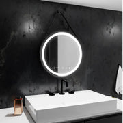 LED Στρογγυλός καθρέφτης, 50 cm, Celeste Majeste Noir Eleve MotionGlow Marcello, Σύστημα αποθαμβώματος, Ρολόι & Θερμόμετρο, Καθρέφτες Dimable Marcello Προεπιλεγμένος τίτλος Alessandro Design