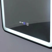 Ορθογώνιος καθρέφτης LED 70x90cm EDGE Touch Demister System, Καθρέφτες μαύρου πλαισίου Korman E Προεπιλεγμένος τίτλος Alessandro Design