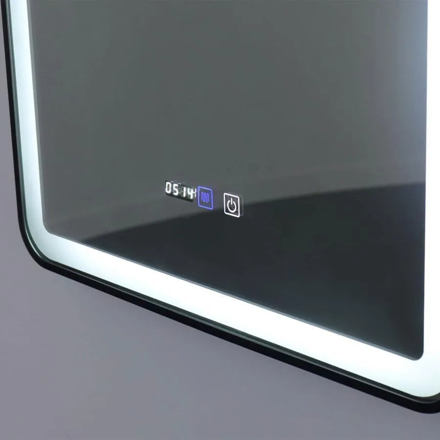 Ορθογώνιος καθρέφτης LED 70x90cm EDGE Touch Demister System, Καθρέφτες μαύρου πλαισίου Korman E Προεπιλεγμένος τίτλος Alessandro Design