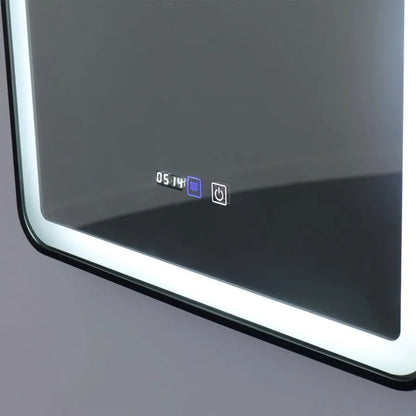 Ορθογώνιος καθρέφτης LED 70x90cm EDGE Touch Demister System, Καθρέφτες μαύρου πλαισίου Korman E Προεπιλεγμένος τίτλος Alessandro Design