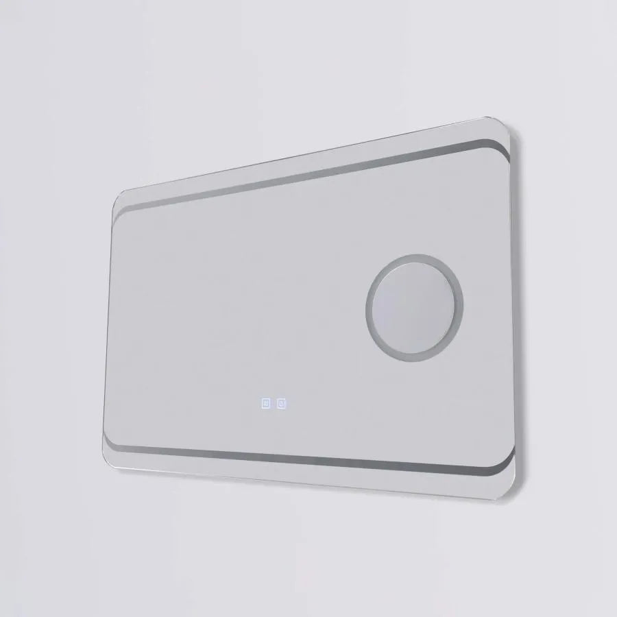 Ορθογώνιος καθρέφτης LED, 80x60 εκ., Stella Touch, Καθρέφτες συστήματος απομίμησης Korman E Προεπιλεγμένος τίτλος Alessandro Design