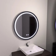 LED Στρογγυλός καθρέφτης 60cm, Lucea Touch, Σύστημα Demist, Dimmable Καθρέφτης Μπάνιου με LED και Demist Προεπιλεγμένος τίτλος Alessandro Design