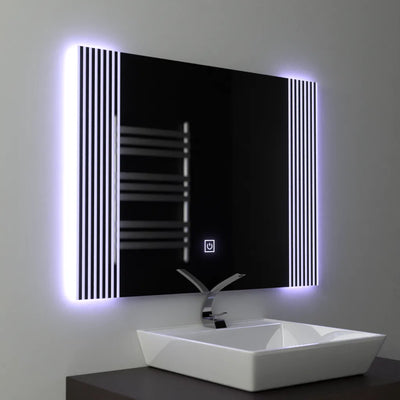 Ορθογώνιος καθρέφτης LED, 80x60cm, Infinity Frame Basic Touch 1005S-20A