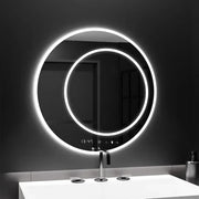 Στρογγυλός καθρέφτης LED, 60 εκ., July Touch Marcello, Σύστημα αποθολώματος, Ρολόι & Θερμόμετρο, Καθρέφτες Dimabila Marcello Προεπιλεγμένος τίτλος Alessandro Design