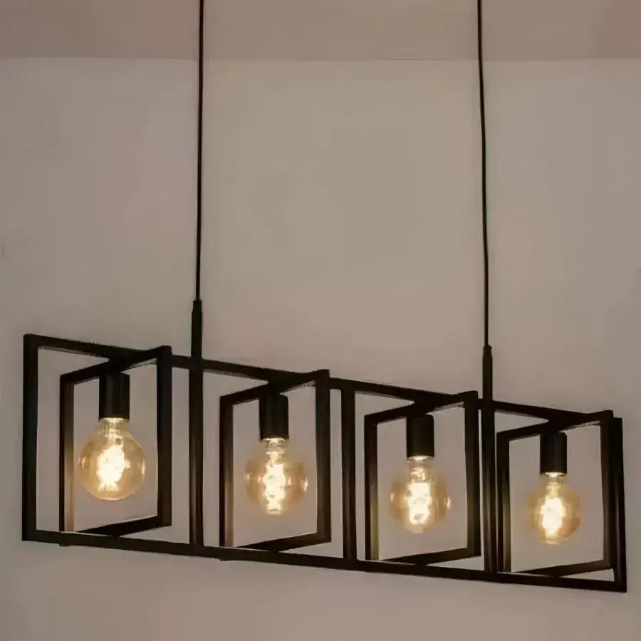 Archer Pendant 4x E27 Black Luster Industrial Προεπιλεγμένος τίτλος Alessandro Design