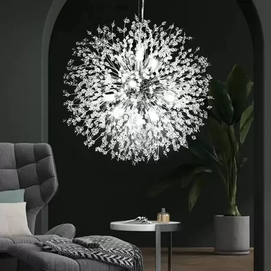 Ricky Crystal Pendant 12x G9 Silver Modern Candelabra Προεπιλεγμένος τίτλος Alessandro Design