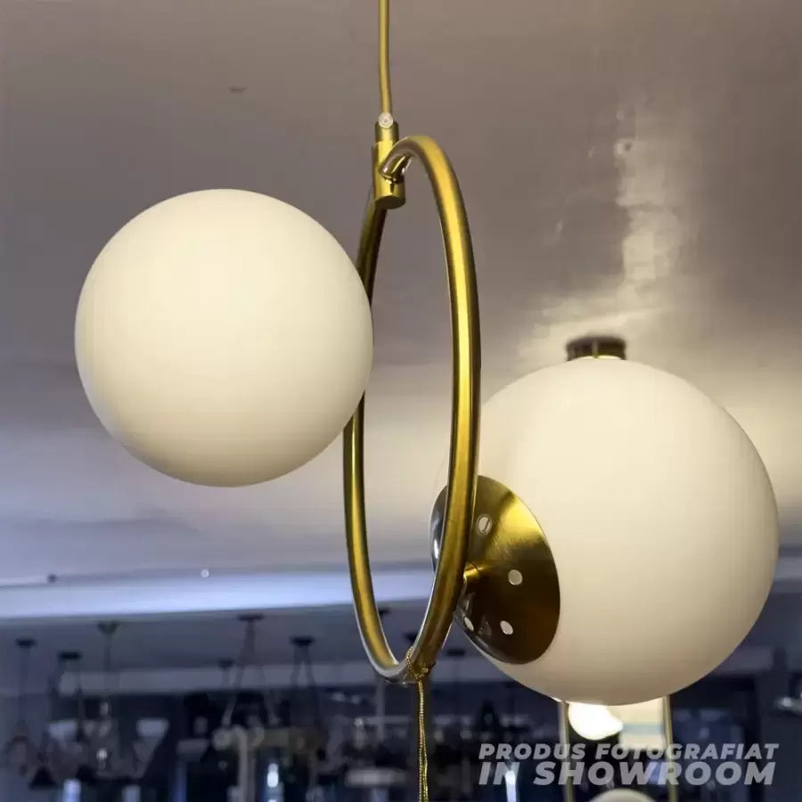 LOFT Atelier Chandelier, 2x E27, White Gold, Metal, Ρυθμιζόμενο ύψος Μοντέρνοι Πολυέλαιοι Προεπιλεγμένος τίτλος Alessandro Design