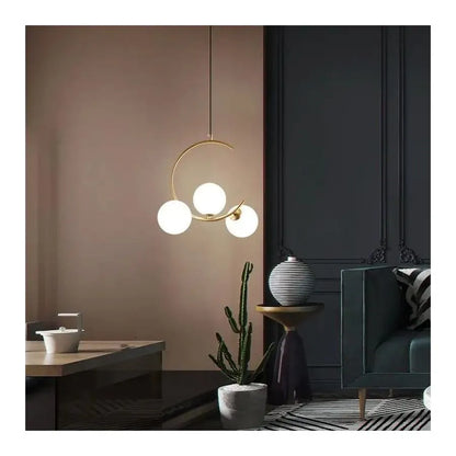 LOFT Atrium Chandelier, 3x E27, White Gold, Metal, Ρυθμιζόμενο ύψος Μοντέρνοι Πολυέλαιοι Προεπιλεγμένος τίτλος Alessandro Design