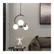 LOFT Atrium Chandelier, 3x E27, White Gold, Metal, Ρυθμιζόμενο ύψος Μοντέρνοι Πολυέλαιοι Προεπιλεγμένος τίτλος Alessandro Design