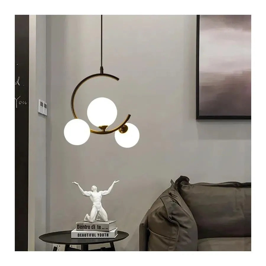 LOFT Atrium Chandelier, 3x E27, White Gold, Metal, Ρυθμιζόμενο ύψος Μοντέρνοι Πολυέλαιοι Προεπιλεγμένος τίτλος Alessandro Design