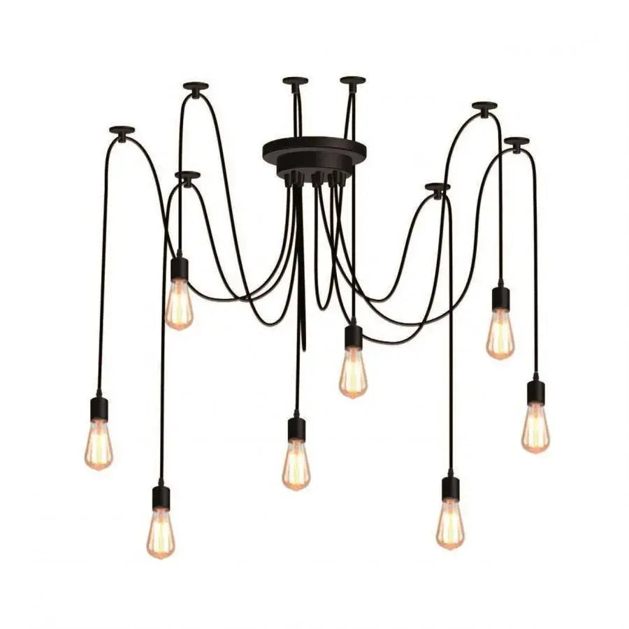Kappa Chandelier 8xE27, Black, Metal, 730/8 Modern bulb chandeliers Προεπιλεγμένος τίτλος Alessandro Design