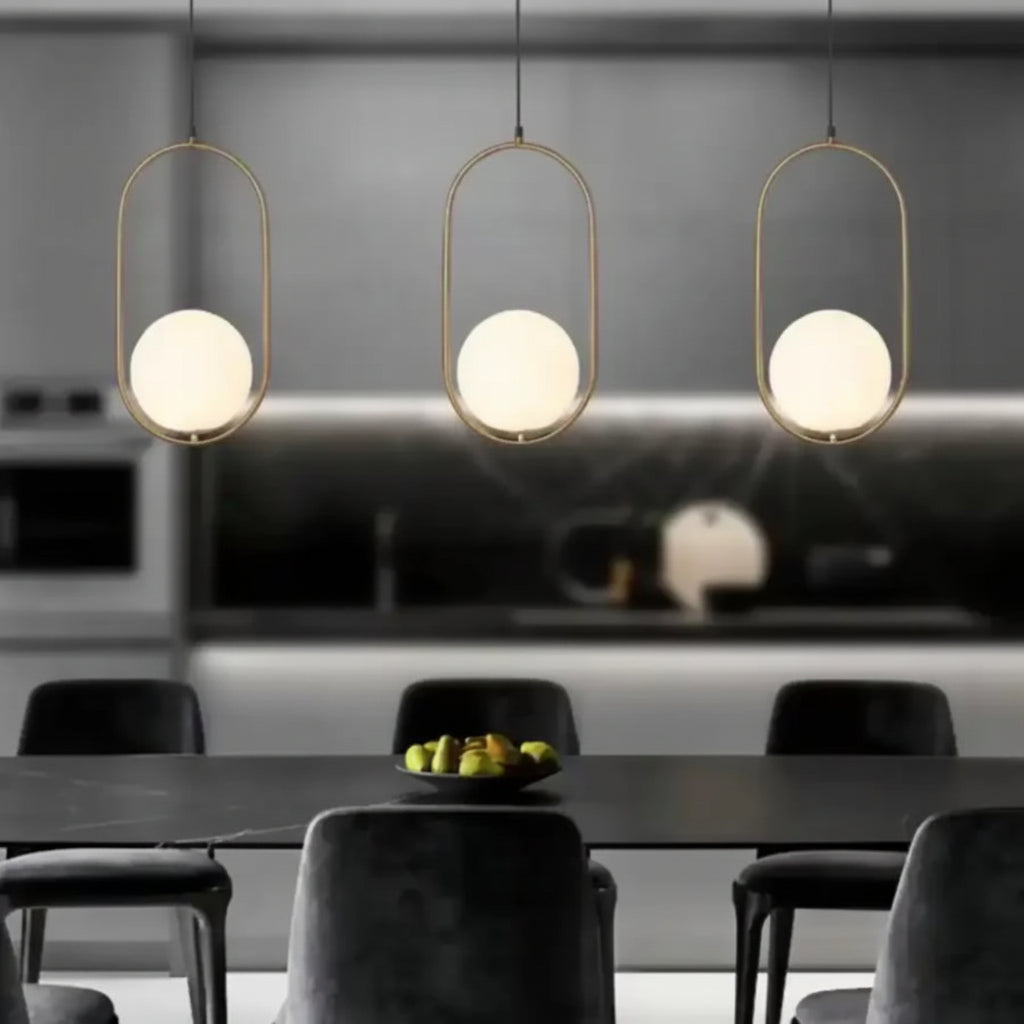 LOFT Gallery Modern Chandelier, 1x E27, White Gold, Metal, Adjustable Height Modern Chandeliers Προεπιλεγμένος τίτλος Alessandro Design