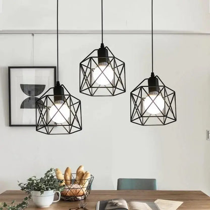Luster Forma Prism, Geo Trio, 3 x E27, Μαύρο, Metal Luster Industrial Προεπιλεγμένος τίτλος Alessandro Design