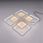 Πολυέλαιος LED με τηλεχειριστήριο SUSAN 96W, 4 τετράγωνα, κρύο/θερμό/ουδέτερο φως, ρυθμιζόμενο, λευκός πολυέλαιος LED με τηλεχειριστήριο Προεπιλεγμένος τίτλος Alessandro Design