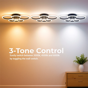 Πολυέλαιος LED με τηλεχειριστήριο BETTY 82W, 6 κύκλοι, κρύο/θερμό/ουδέτερο φως, ρυθμιζόμενο, μαύροι πολυέλαιοι LED με τηλεχειριστήριο Προεπιλεγμένος τίτλος Alessandro Design