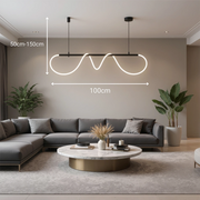 Πολυέλαιος DIVINO LED με εύκαμπτο σωλήνα σιλικόνης - 24W, ρυθμιζόμενο φως, μαύρο ματ μοντέρνοι πολυέλαιοι Προεπιλεγμένος τίτλος Alessandro Design