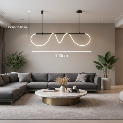 Πολυέλαιος DIVINO LED με εύκαμπτο σωλήνα σιλικόνης - 24W, ρυθμιζόμενο φως, μαύρο ματ μοντέρνοι πολυέλαιοι Προεπιλεγμένος τίτλος Alessandro Design