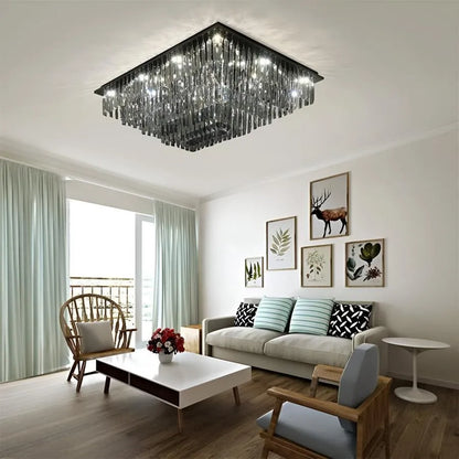 Crystal Chandelier, Brady, 14xE14, Rectangular, Grey Crystal Chandeliers Προεπιλεγμένος τίτλος Alessandro Design