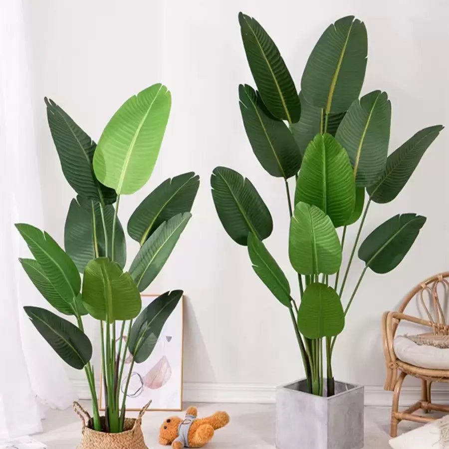 Τεχνητό φυτό Bird of Paradise (Strelitzia Nicolai), 16 φύλλα, χωρίς γλάστρα, 180 εκ. Πράσινα τεχνητά φυτά εσωτερικού χώρου Προεπιλεγμένος τίτλος Alessandro Design