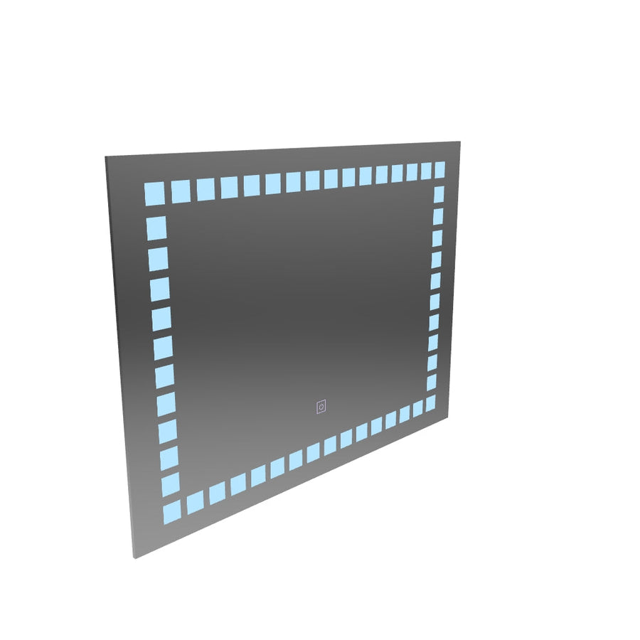 Ορθογώνιος καθρέφτης LED, 80x60cm, Grid Light Basic Touch
