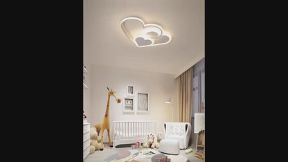 Πολυέλαιος LED με τηλεχειριστήριο AMI 48W, 3 Καρδιές, Κρύο/Ζεστό/Ουδέτερο φως, Ρυθμιζόμενο, Λευκό