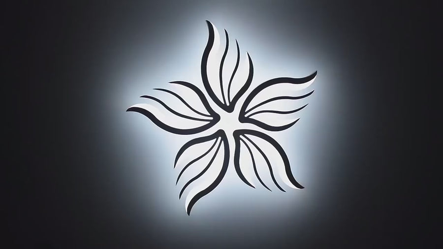 Πολυέλαιος LED με τηλεχειριστήριο SAKURA 62W, 5 πέταλα, Κρύο/Ζεστό/Ουδέτερο φως, Ρυθμιζόμενο, Λευκό