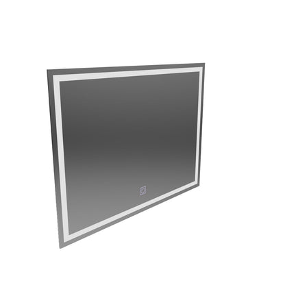 Ορθογώνιος καθρέφτης LED, 80x60cm, ΠΛΑΙΣΙΟ Basic Touch
