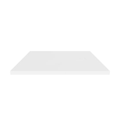 Τετράγωνη θήκη ντουζιέρας 90x90 cm, λεπτή 3 cm, γυαλιστερή λευκή