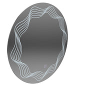 Στρογγυλός καθρέφτης LED 60cm, Flusso Touch, Demister System, Dimmable