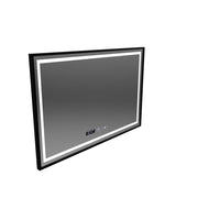Ορθογώνιος καθρέφτης LED, 120x80cm, Verite Majeste Noir Motion Glow Marcello, Σύστημα Demister, Ρολόι & Θερμόμετρο, Ρυθμιζόμενο