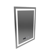 Ορθογώνιος καθρέφτης LED, 75x90cm, Verite MotionGlow Marcello, Σύστημα Demister, Ρολόι & Θερμόμετρο, Ρυθμιζόμενο