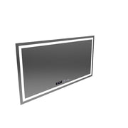 Ορθογώνιος καθρέφτης LED, 120x60cm, Verite MotionGlow Marcello, Σύστημα Demister, Ρολόι & Θερμόμετρο, Ρυθμιζόμενο