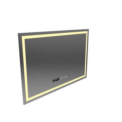 Ορθογώνιος καθρέφτης LED 120x80cm Vérité MotionGlow Marcello, Σύστημα Demister, Ρολόι & Θερμόμετρο, Ρυθμιζόμενο