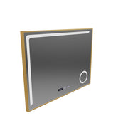Αισθητήρας καθρέφτη LED MotionGlow Rosalia 80x60 cm Θερμό/Ψυχρό/Ουδέτερο φως με δυνατότητα ρύθμισης του φωτός Demister System Thermometer Clock Marcello Funghi Collection