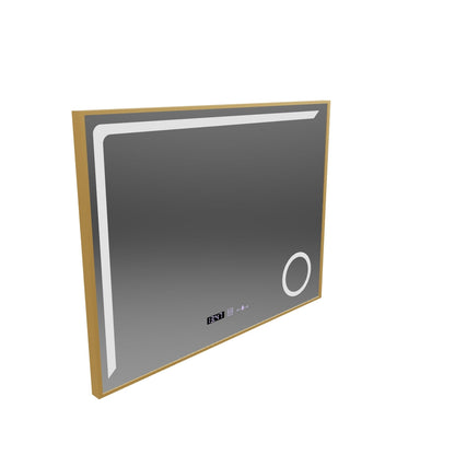 Αισθητήρας καθρέφτη LED MotionGlow Rosalia 80x60 cm Θερμό/Ψυχρό/Ουδέτερο φως με δυνατότητα ρύθμισης του φωτός Demister System Thermometer Clock Marcello Funghi Collection