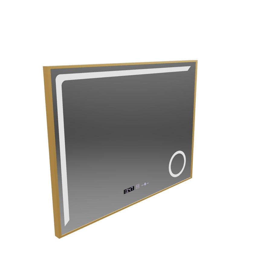 Αισθητήρας καθρέφτη LED MotionGlow Rosalia 80x60 cm Θερμό/Ψυχρό/Ουδέτερο φως με δυνατότητα ρύθμισης του φωτός Demister System Thermometer Clock Marcello Funghi Collection